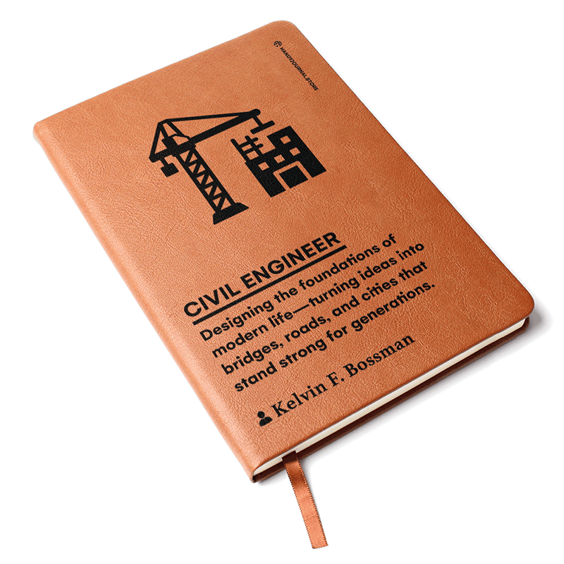 Pic 3 copy Customized Premium Leather Journal for Civil Engineers - Image 4