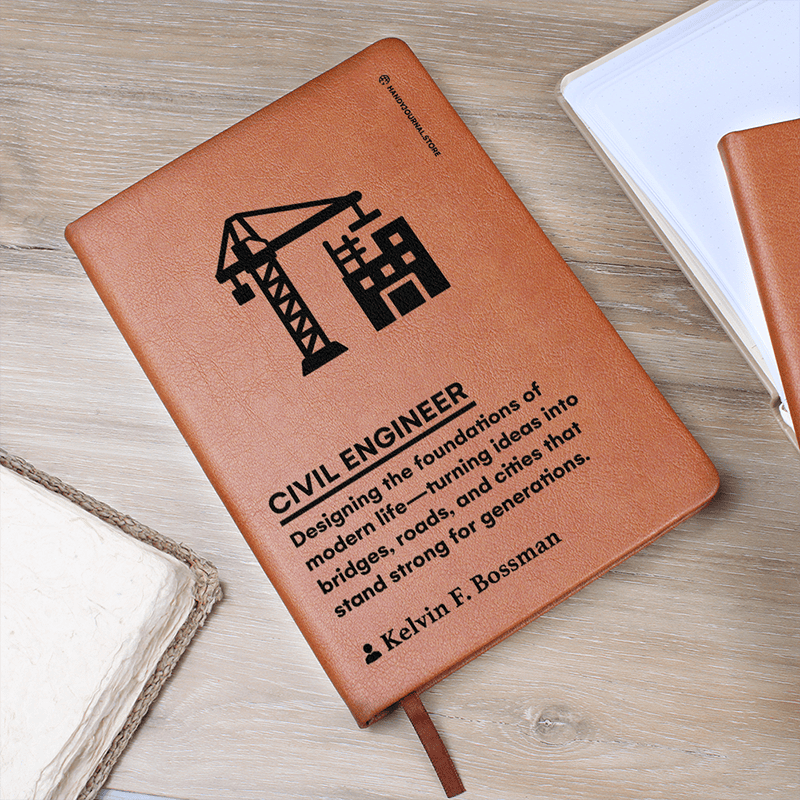 Pic 5 copy Customized Premium Leather Journal for Civil Engineers - Image 6