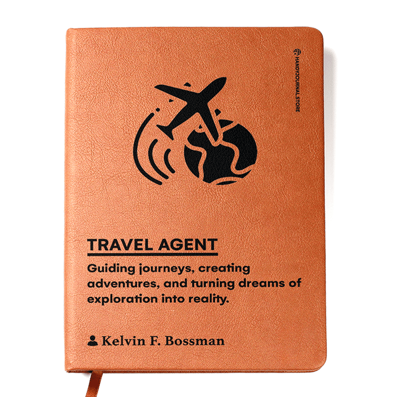 Front copy Customized Premium Leather Journal for Travel Agents - Image 1