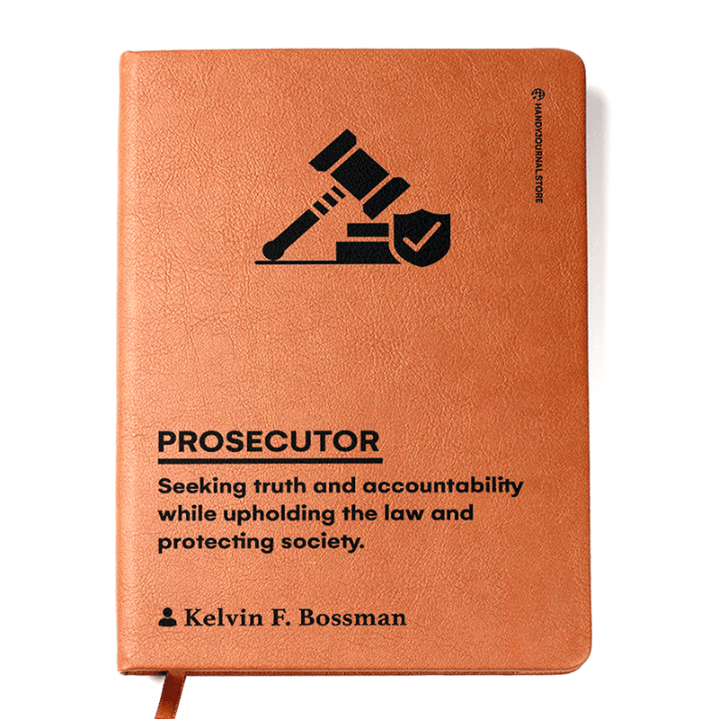 Front copy Customized Premium Leather Journal for Prosecutors - Image 1