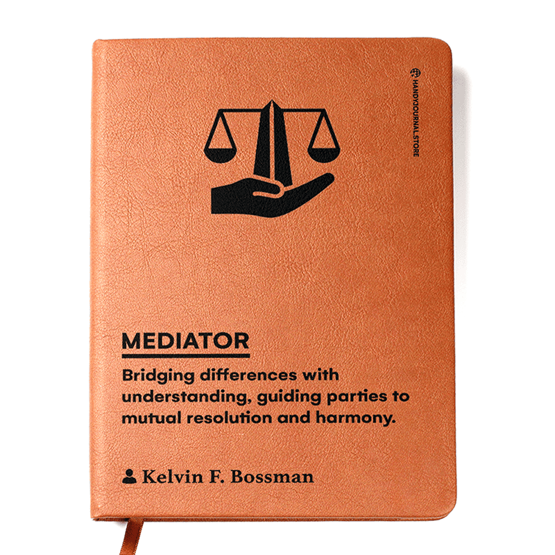 Front copy Customized Premium Leather Journal for Mediators - Image 1