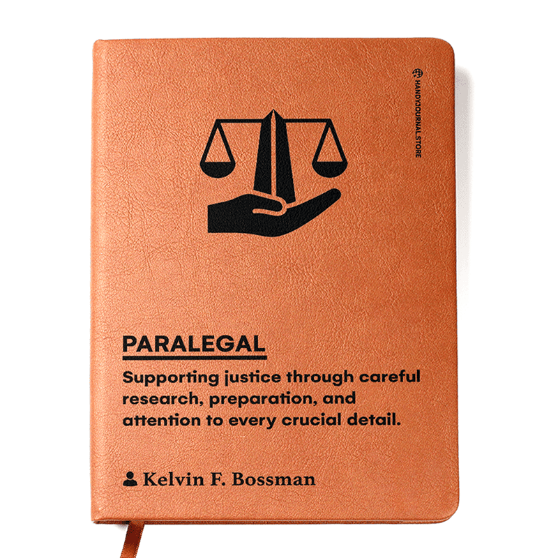 Front copy Customized Premium Leather Journal for Paralegals - Image 1