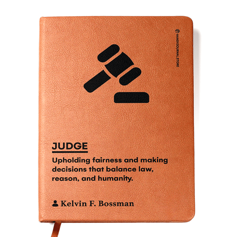 Front copy Customized Premium Leather Journal for Judges - Image 1