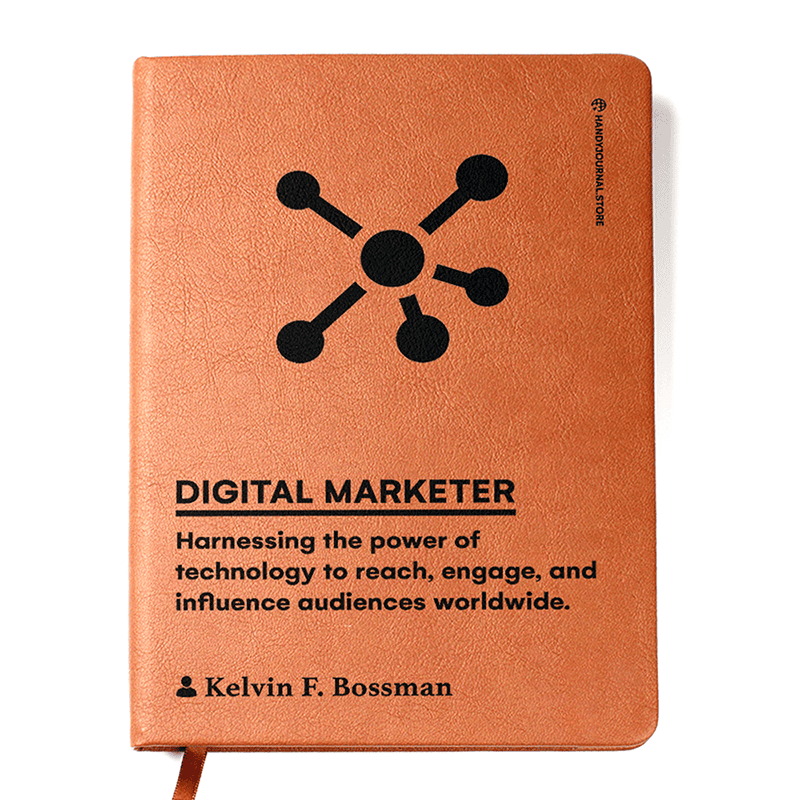 Front copy Customized Premium Leather Journal for Digital Marketers - Image 1