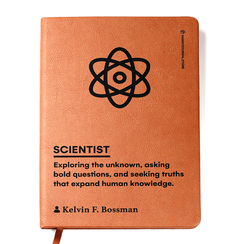 Front copy Customized Premium Leather Journal for Scientists - Image 1