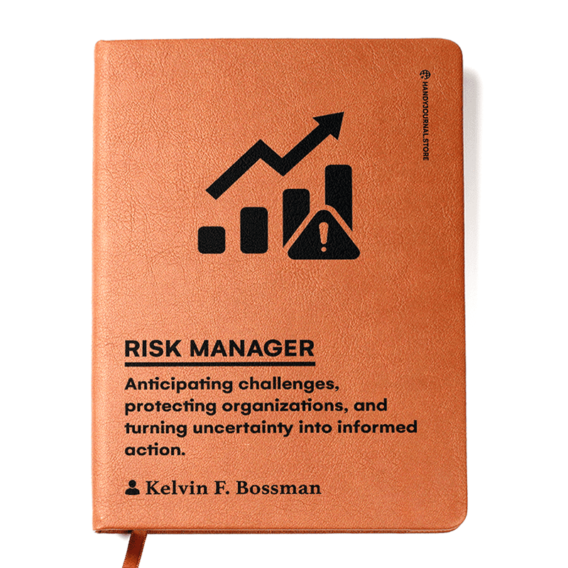 Front copy Customized Premium Leather Journal for Risk Managers - Image 1