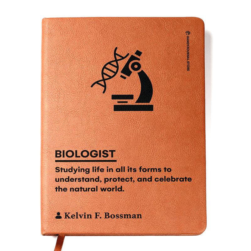 Front copy Customized Premium Leather Journal for Marine Biologists - Image 1