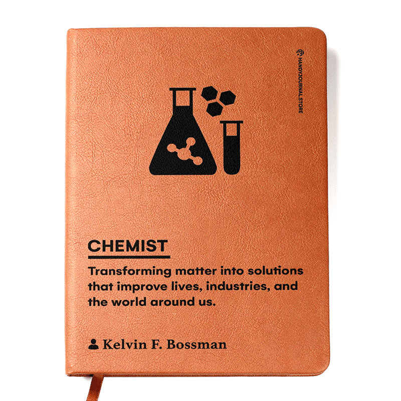 Front copy Customized Premium Leather Journal for Chemists - Image 1