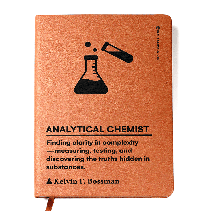 Front copy Customized Premium Leather Journal for Analytical Chemists - Image 1