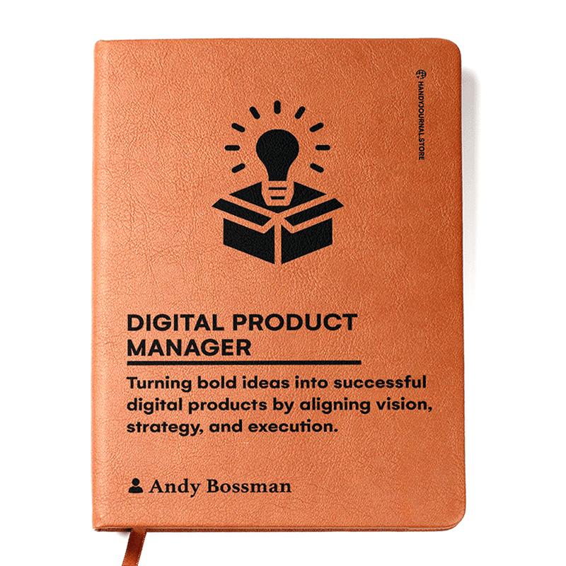 Front copy Customized Premium Leather Journal for Digital Product Managers - Image 1