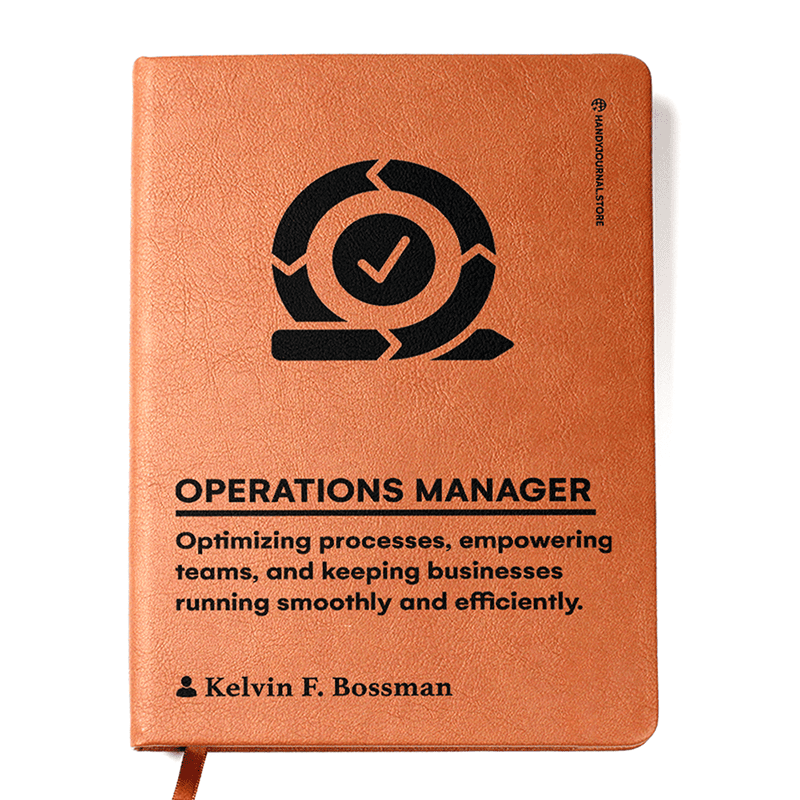 Front copy Customized Premium Leather Journal for Operations Managers - Image 1