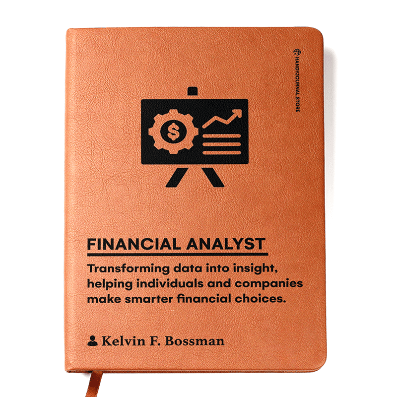 Front copy Customized Premium Leather Journal for Financial Analysts - Image 1