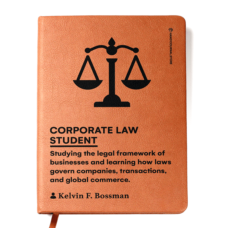 Front copy Customized Premium Leather Journal for Corporate Law Students - Image 1
