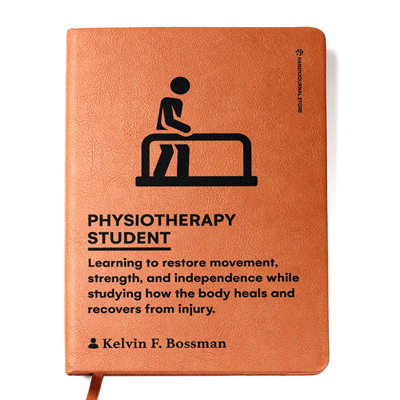 Front copy Customized Premium Leather Journal for Physiotherapy Students - Image 1