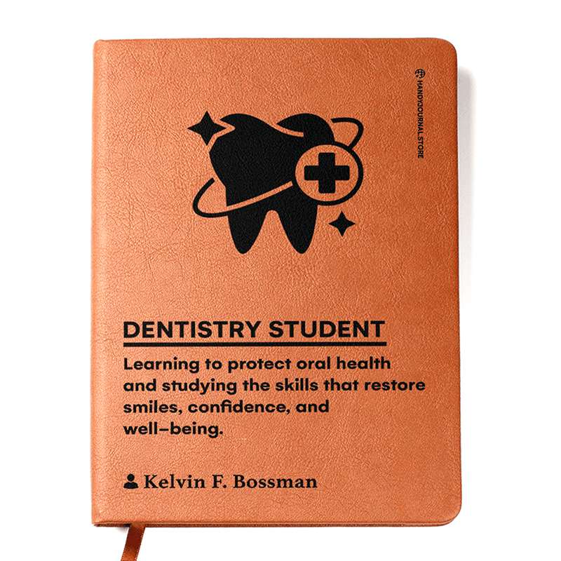 Front copy Customized Premium Leather Journal for Dentistry Students - Image 1