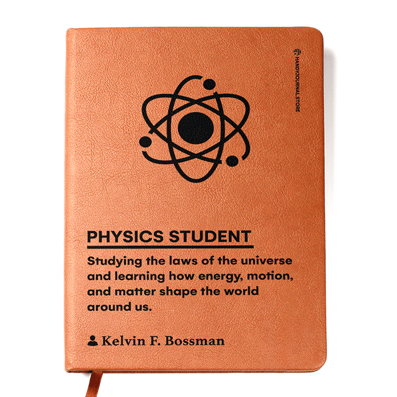 Front copy Customized Premium Leather Journal for Physics Students - Image 1