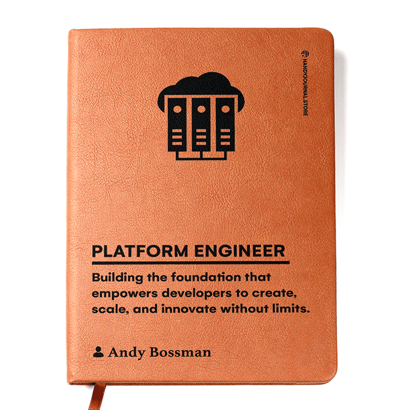 Front copy Customized Premium Leather Journal for Platform Engineers - Image 1