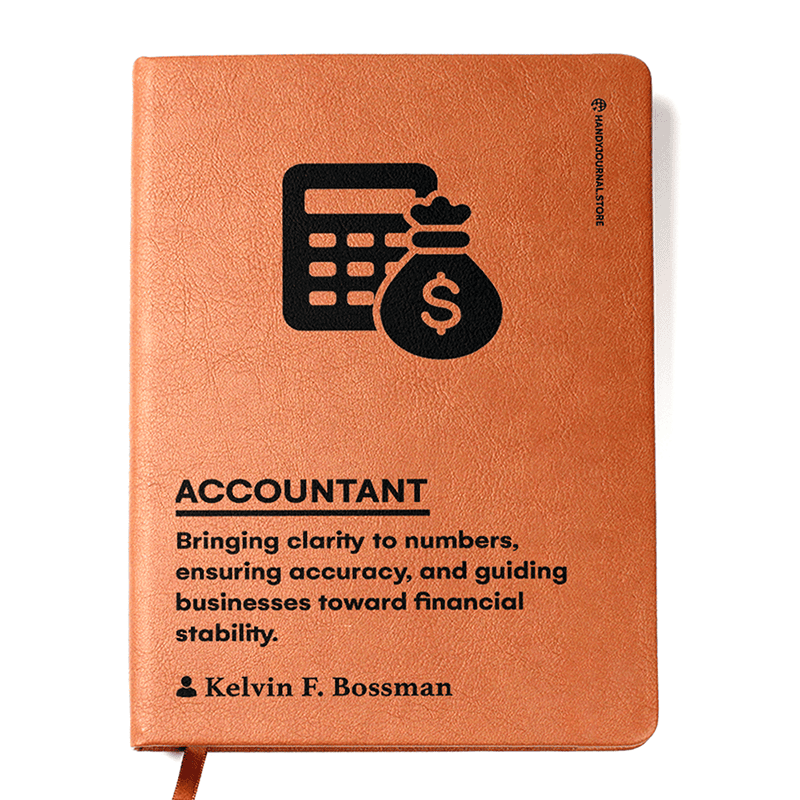 Front copy Customized Premium Leather Journal for Accountants - Image 1