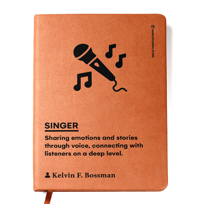 Front copy Customized Premium Leather Journal for Singers - Image 1