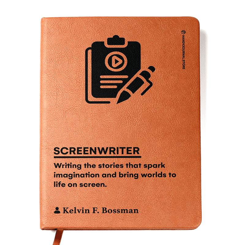 Front copy Customized Premium Leather Journal for Screenwriters - Image 1