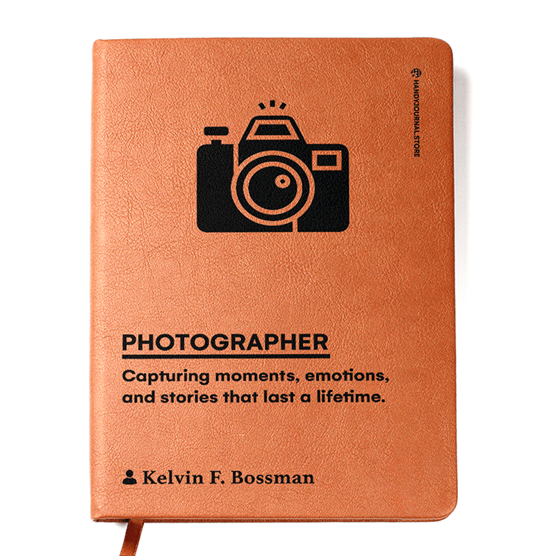Front copy Customized Premium Leather Journal for Photographers - Image 1