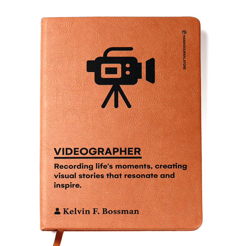 Front copy Customized Premium Leather Journal for Videographers - Image 1