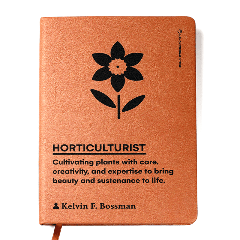 Front copy Customized Premium Leather Journal for Horticulturists - Image 1