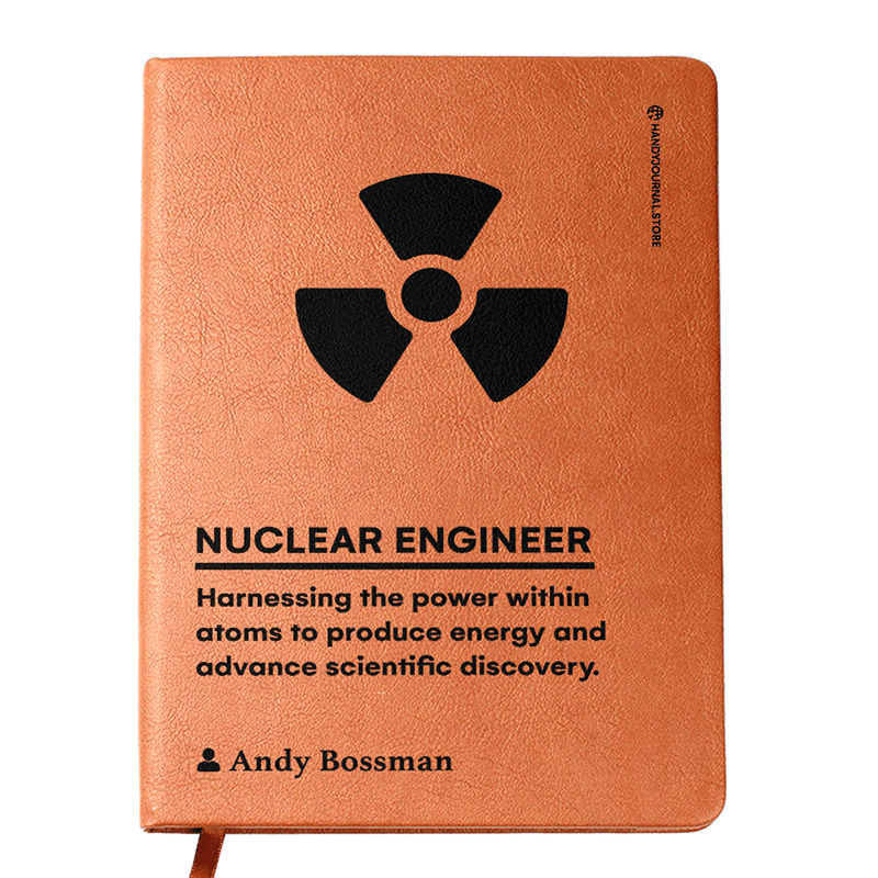 Front copy Customized Premium Leather Journal for Nuclear Engineers - Image 1
