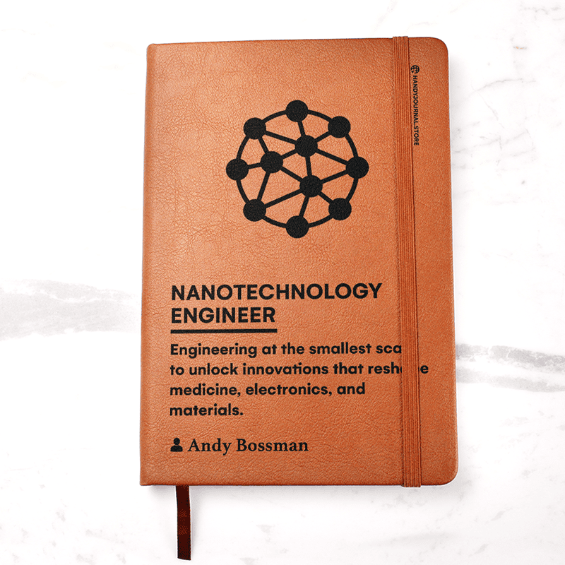 Pic 1 copy Customized Premium Leather Journal for Nanotechnology Engineers - Image 2