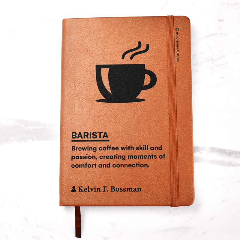 Pic 1 copy Customized Premium Leather Journal for Baristas - Image 2