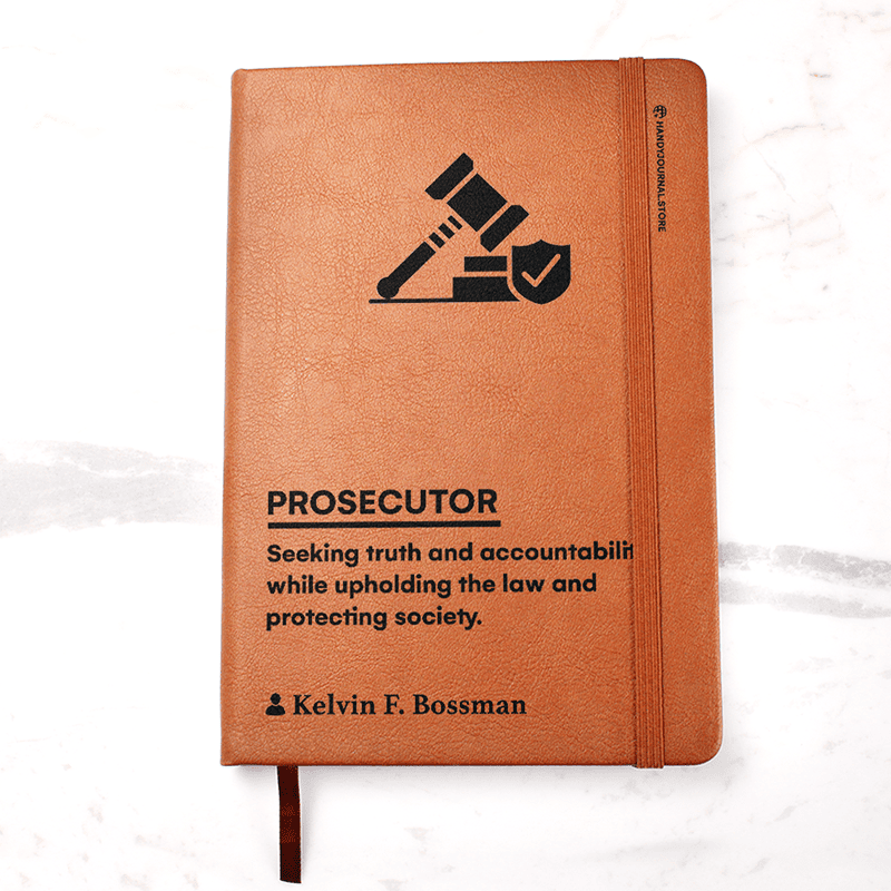 Pic 1 copy Customized Premium Leather Journal for Prosecutors - Image 2