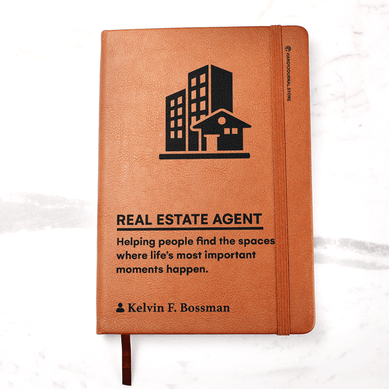 Pic 1 copy Customized Premium Leather Journal for Real Estate Agents - Image 2