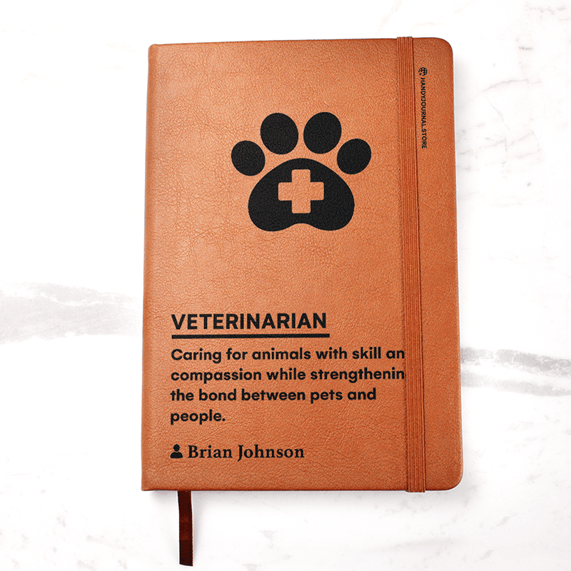 Pic 1 copy Customized Premium Leather Journal for Veterinarians - Image 2