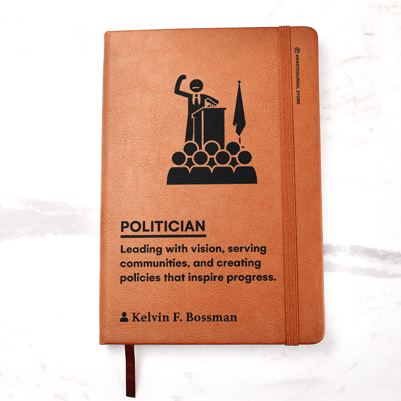 Pic 1 copy Customized Premium Leather Journal for Politicians - Image 2