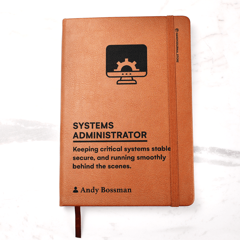 Pic 1 copy Customized Premium Leather Journal for Systems Administrators - Image 2