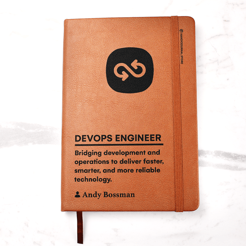 Pic 1 copy Customized Premium Leather Journal for DevOps Engineers - Image 2