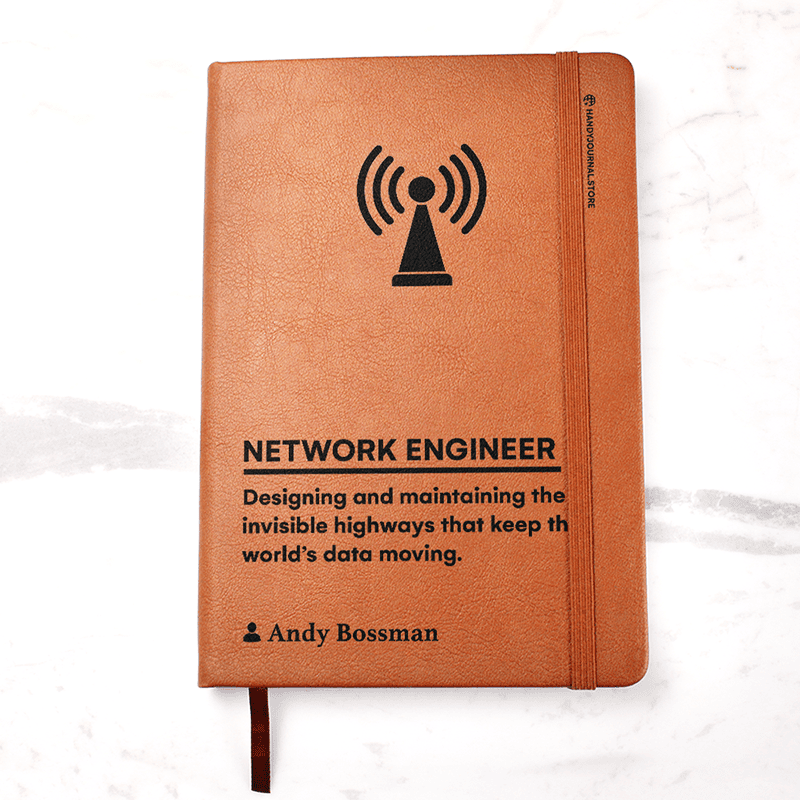 Pic 1 copy Customized Premium Leather Journal for Network Engineers - Image 2