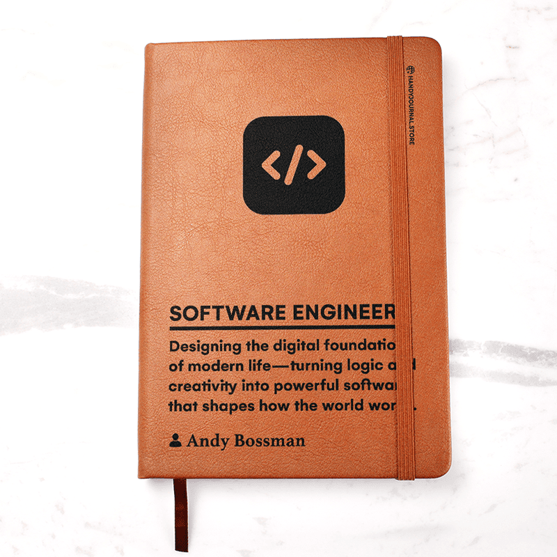 Pic 1 copy Customized Premium Leather Journal for Software Engineers - Image 2