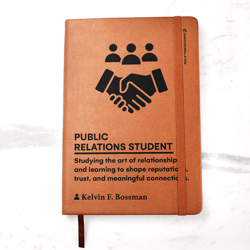 Pic 1 copy Customized Premium Leather Journal for Public Relations Students - Image 2
