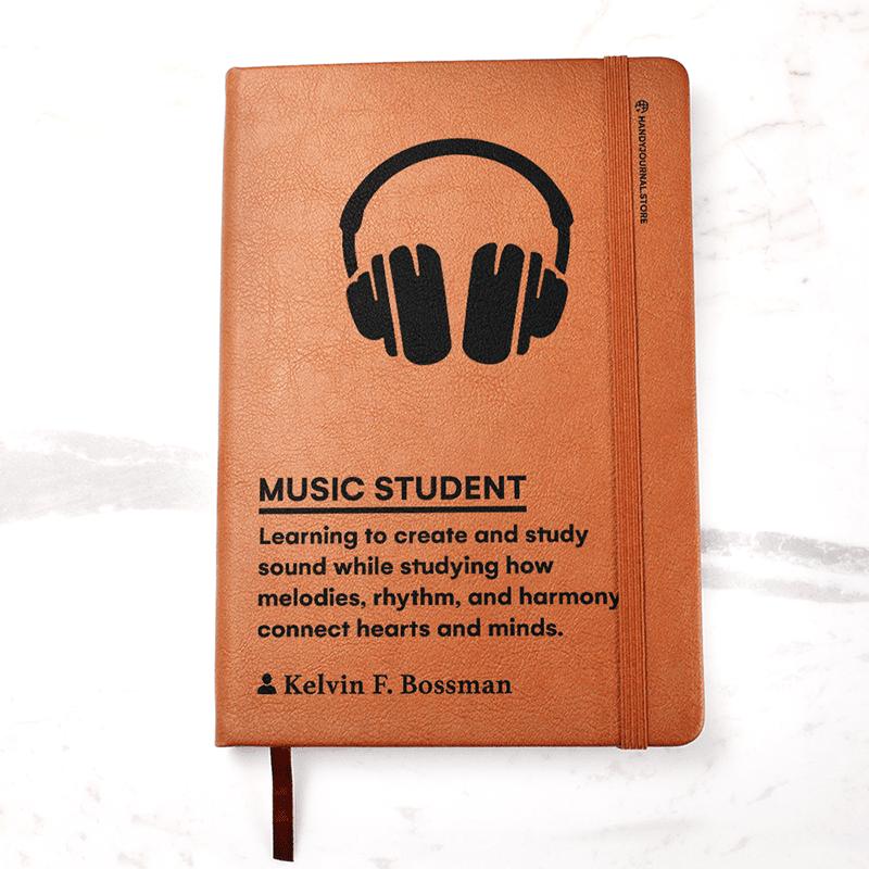 Pic 1 copy Customized Premium Leather Journal for Music Students - Image 2