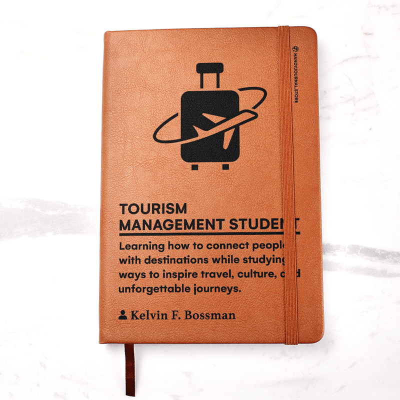 Pic 1 copy Customized Premium Leather Journal for Tourism Management Students - Image 2