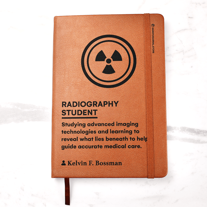 Pic 1 copy Customized Premium Leather Journal for Radiography Students - Image 2