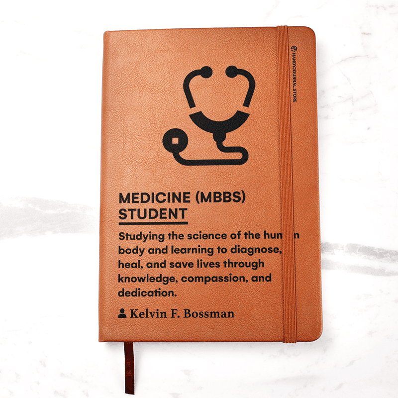 Pic 1 copy Customized Premium Leather Journal for Medicine (MBBS) Students - Image 2