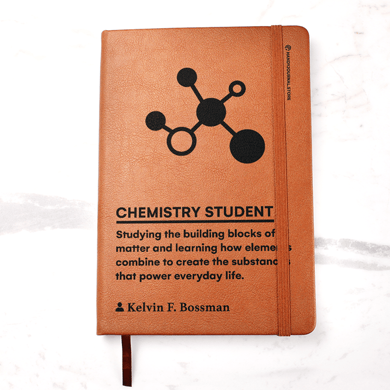 Pic 1 copy Customized Premium Leather Journal for Chemistry Students - Image 2