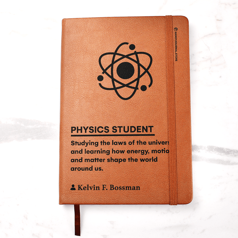 Pic 1 copy Customized Premium Leather Journal for Physics Students - Image 2