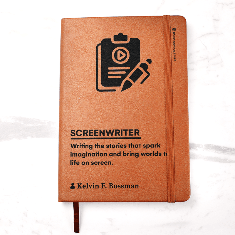 Pic 1 copy Customized Premium Leather Journal for Screenwriters - Image 2