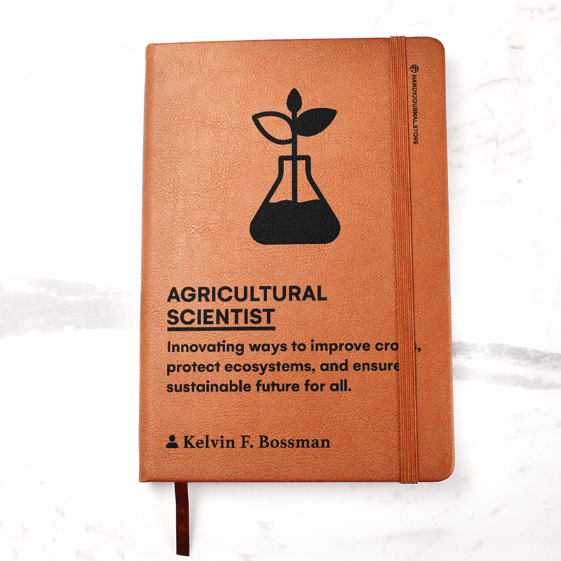 Pic 1 copy Customized Premium Leather Journal for Agricultural Scientists - Image 2