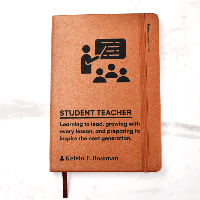 Pic 1 copy Customized Premium Leather Journal for Student Teachers - Image 2