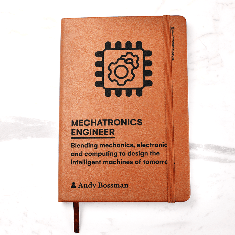Pic 1 copy Customized Premium Leather Journal for Mechatronics Engineers - Image 2