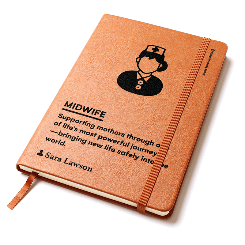 Pic 2 copy Customized Premium Leather Journal for Midwives - Image 3